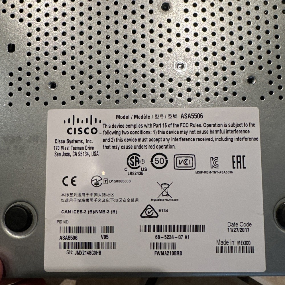 Cisco ASA5506 firewall