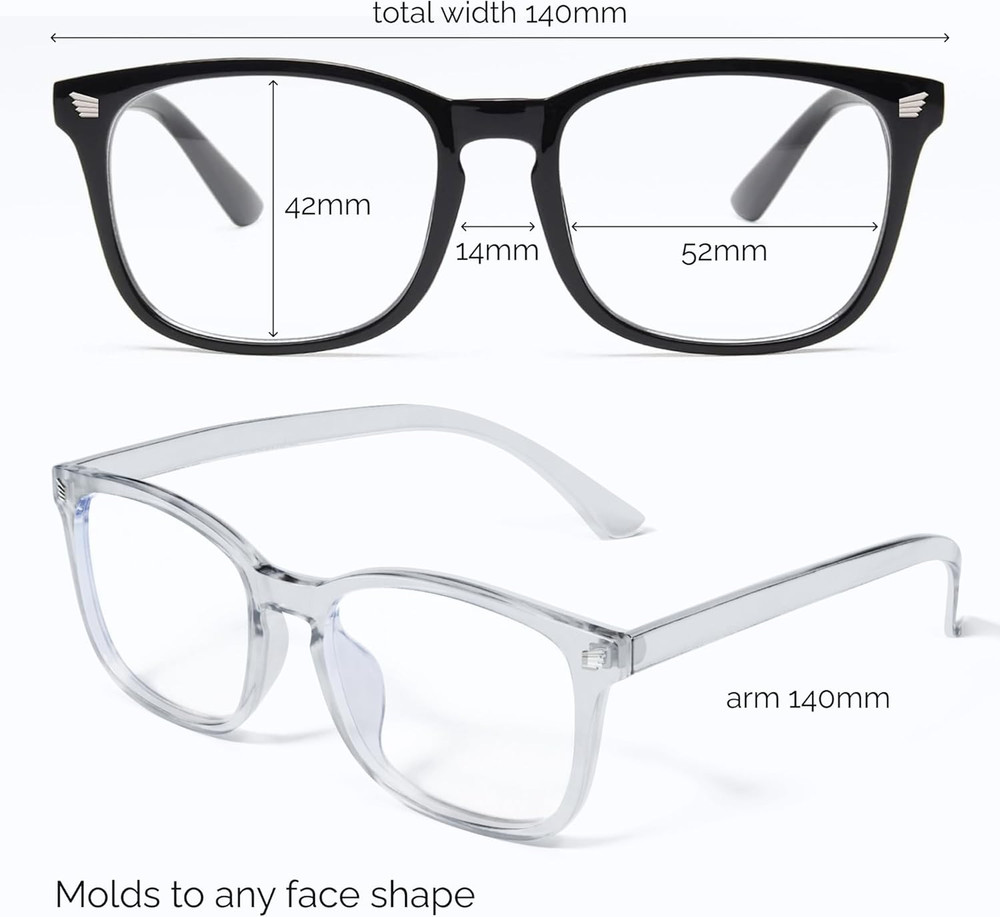 High Tech Blue Light Glasses - Advanced Blue Light Blocking Computer Glasses - S