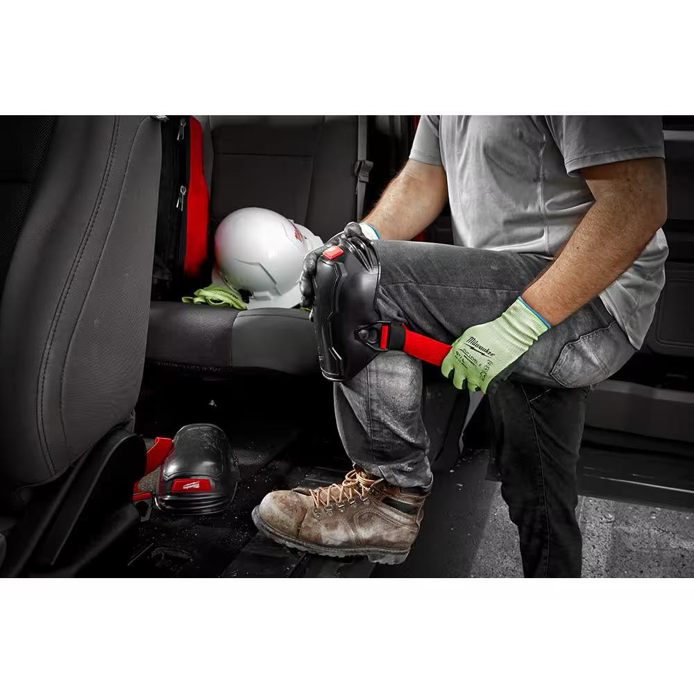 Flexible Knee Pads with Bucket Organizer Tool Bag