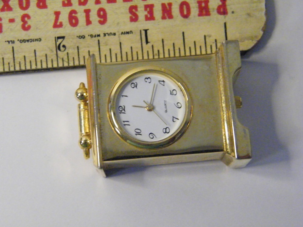 Vintage Mini Quartz Clock Untested