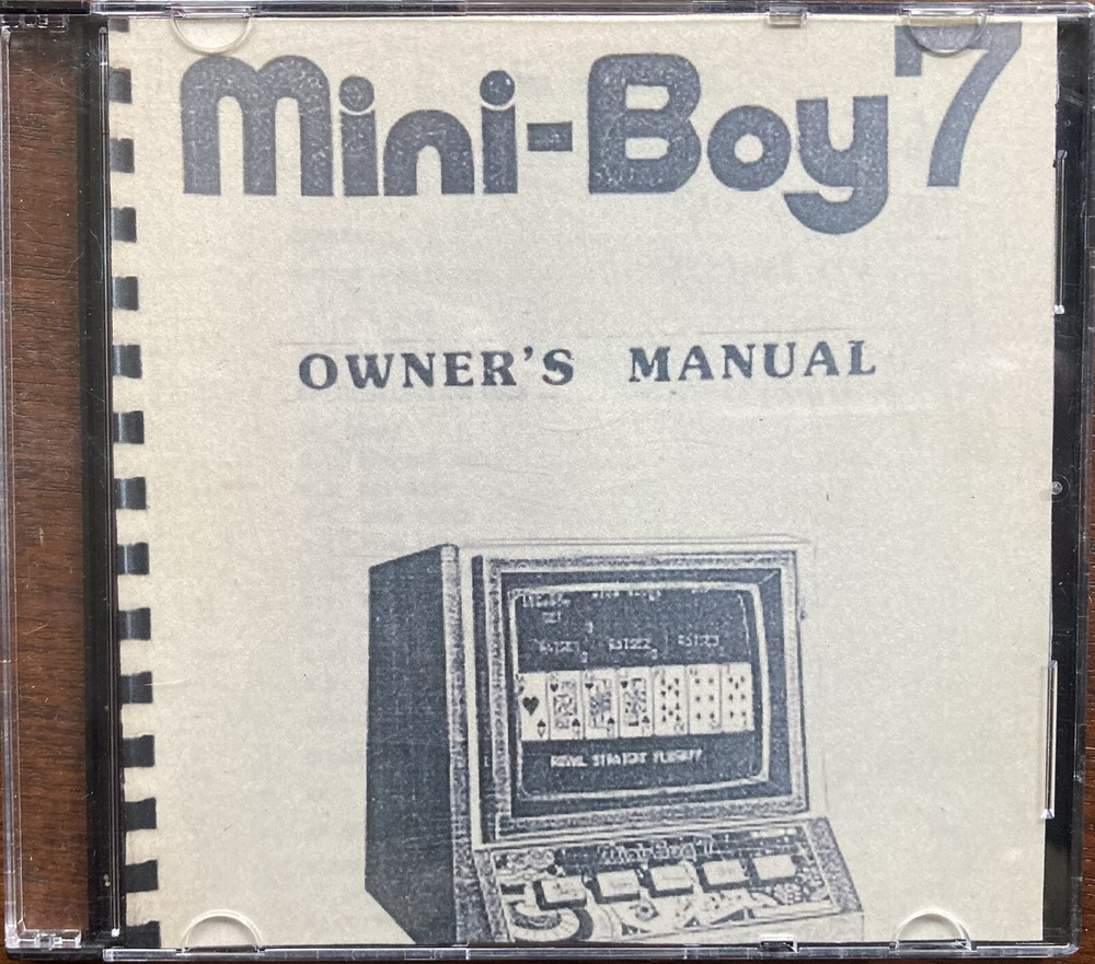 Mini Boy 7 Video Poker Machine Manual on CD