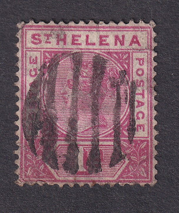 St Helena QV 1d dumb cancel with 6 bars