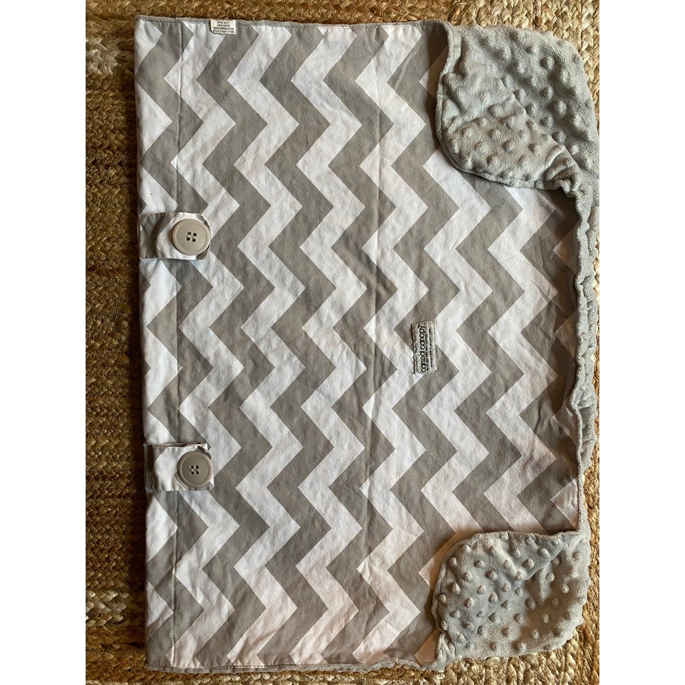 Carseat Canopy Gray White Chevron