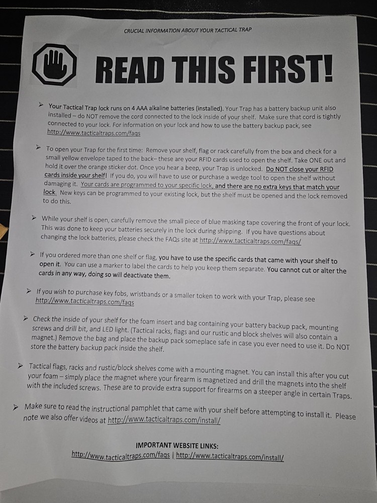 Tactical Trap Model 35S