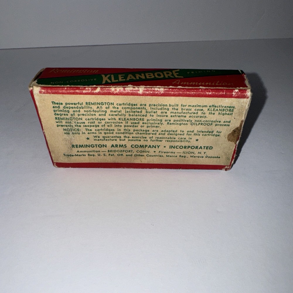 Empty Ammo box Remington Kleanbore 222 Remington