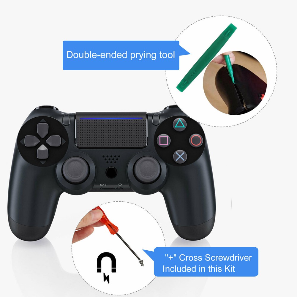 For PS4 Controller Analog Stick Joystick Parts With Caps Replacement Tool Kits