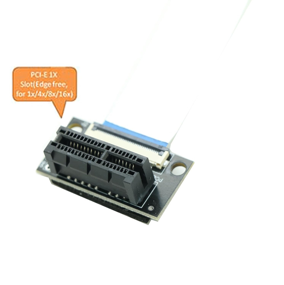 Pci-E Express 1X Riser Extend Angled Card with 20Cms FPC Cable