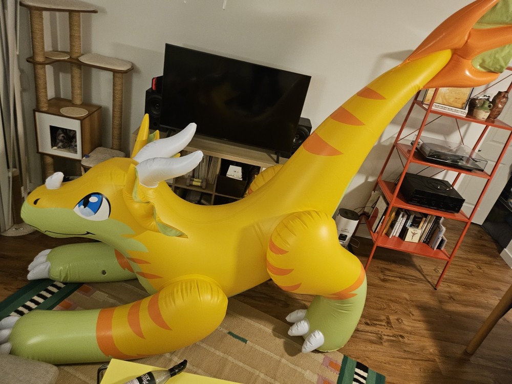 MythAnimalCreate Wingless Cheese Dragon Inflatable Toy
