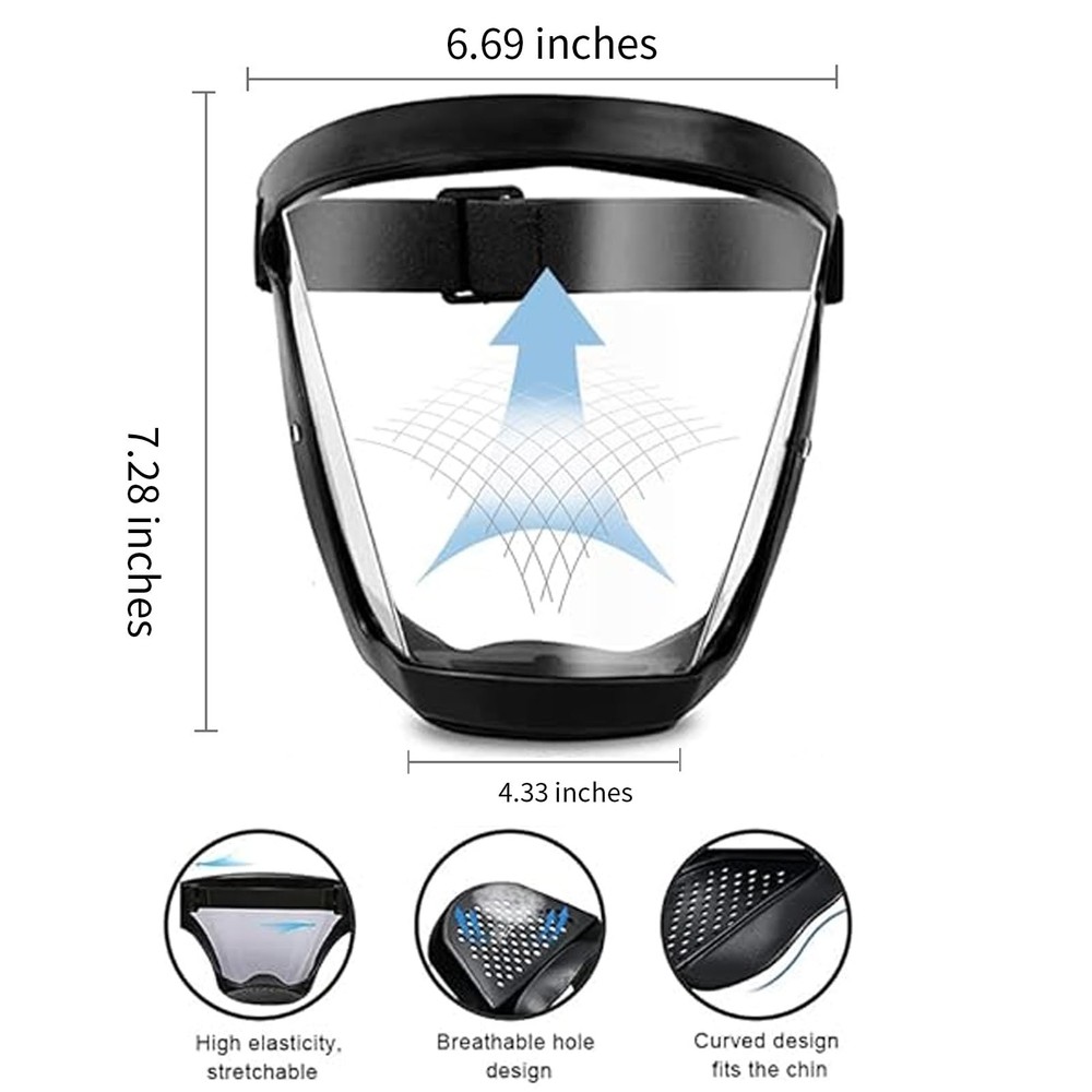 2pcs Super Protective Face Shield, Mask for Work,Full Weed