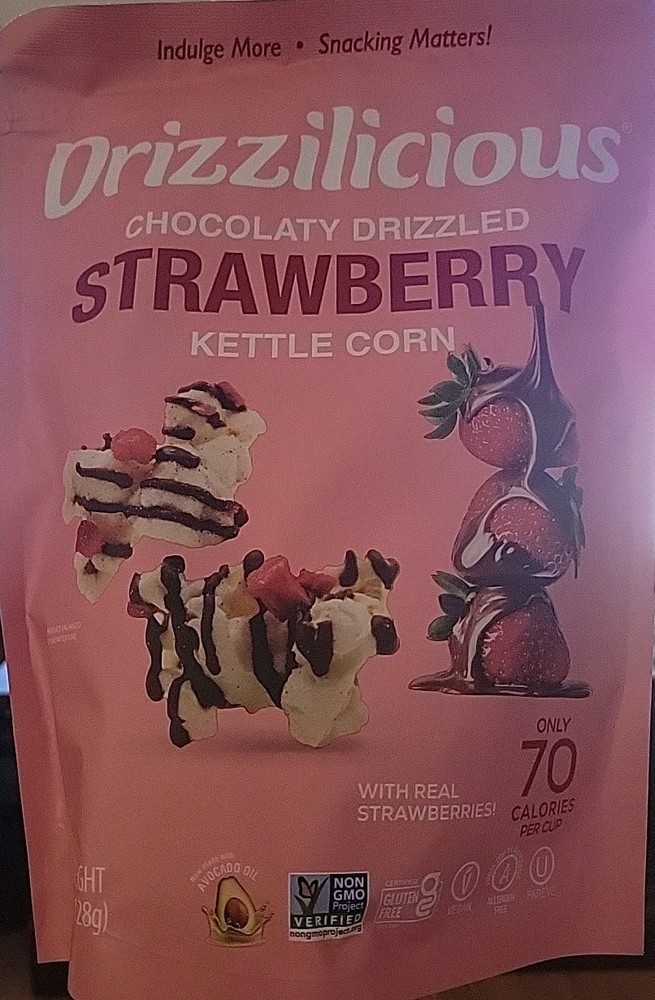 Drizzilicious Chocolate Drizzled Strawberry Kettle Corn