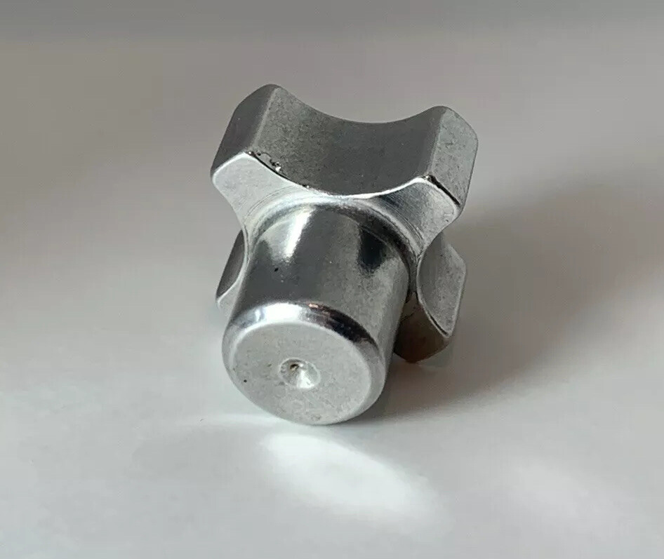 Aluminum Extrusion, Four Lobed Hand Knobs with Thru Hole, Luster Finish, STT