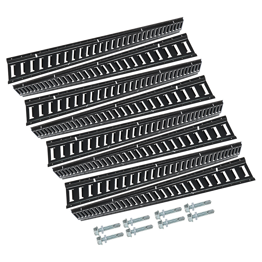 8 Pack 5' E Track Tie Down Rails System Power Coated E-Tracks for Cargo Trailers