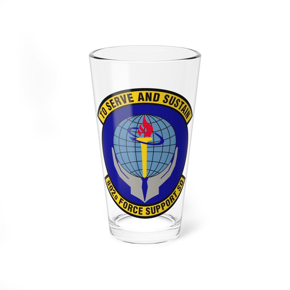 802d Force Support Squadron (U.S. Air Force) Pint Glass 16oz