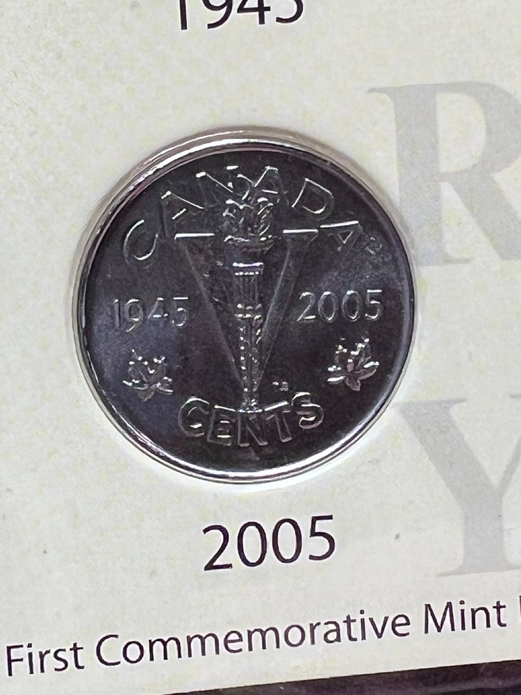 Canada First Commenmorative Mint Victory Nickle 4 coin set 2005