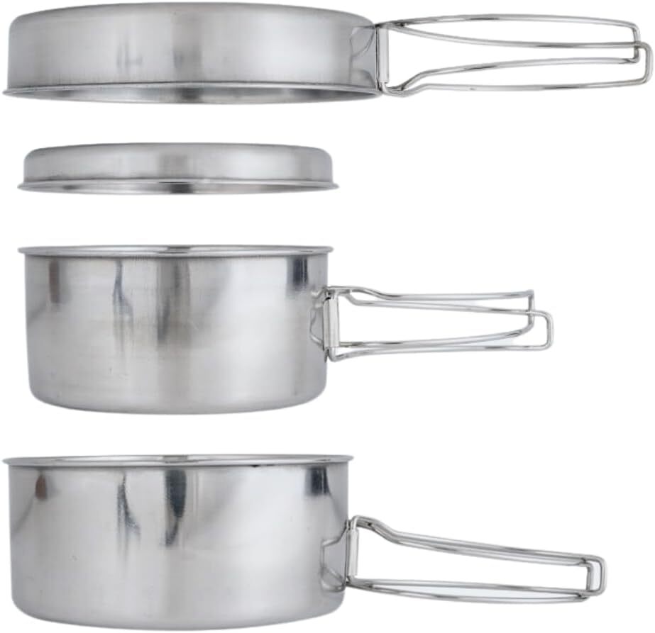 Backpacking camping cookware mini picnic camping pots and pans set