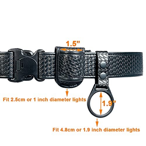 Compact Flashlight Holder(Open Top)+ Flashlight Ring Basketweave Outer Snap