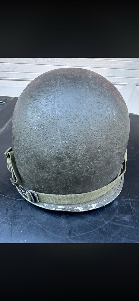 WW2 SCHLUETER M-1 HELMET - PAINTED CAPTAIN BARS