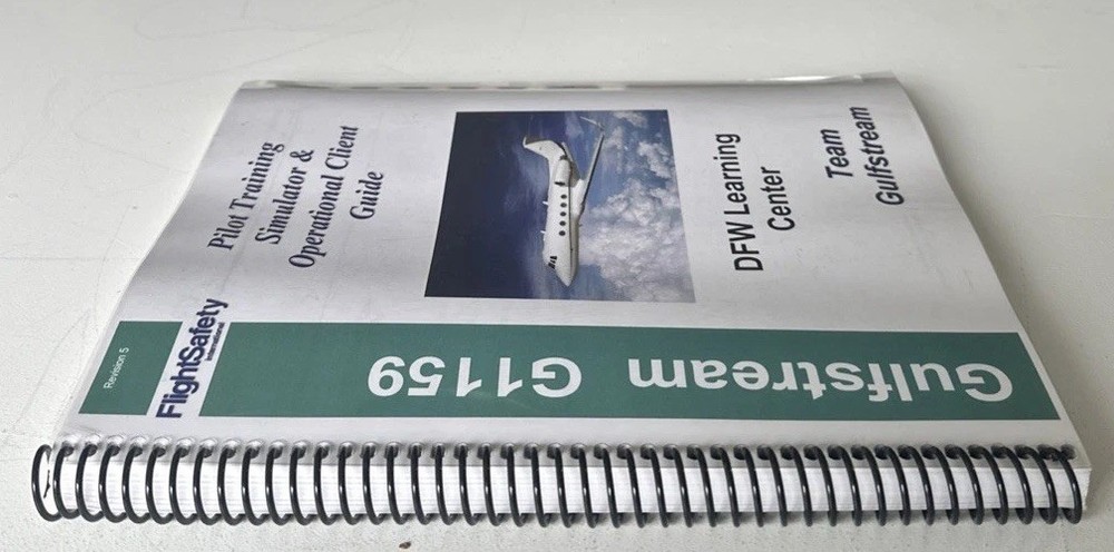 Gulfstream G-1159 Pilot Training Simulator & Operational Client Guide*EXCELLENT*