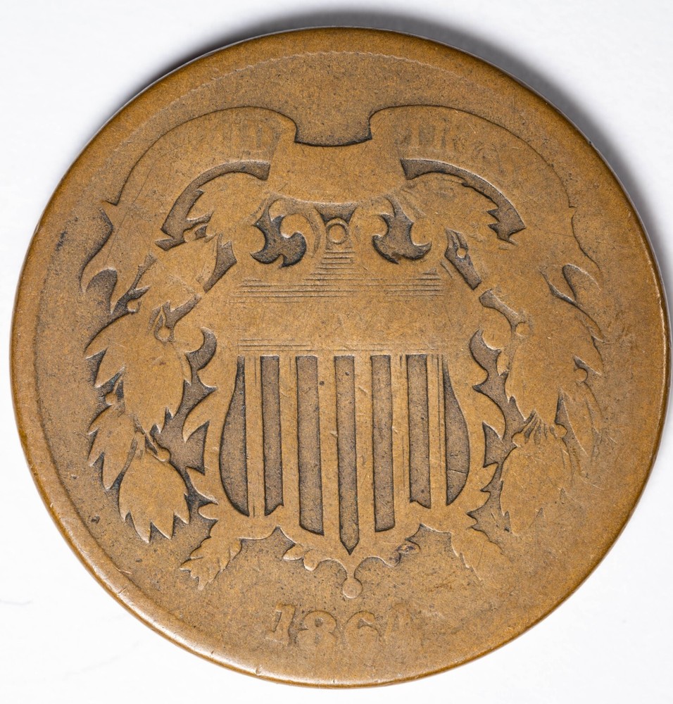 1864 2C Two Cent Piece