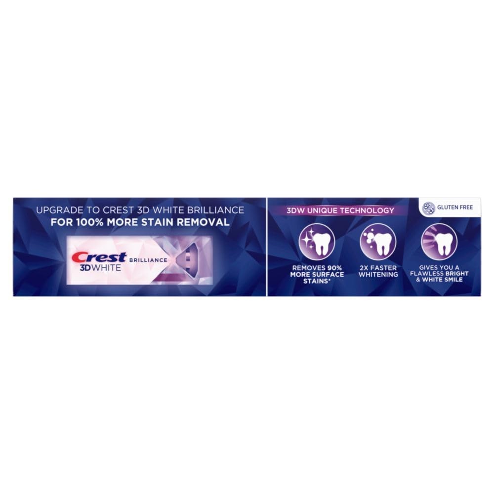 Crest 3D White Advanced Luminous Mint Teeth Whitening Toothpaste, Crest Toothpas