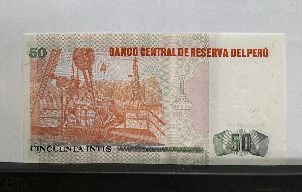 1987 Peru 50 Intis Banknote P-131 Unc.