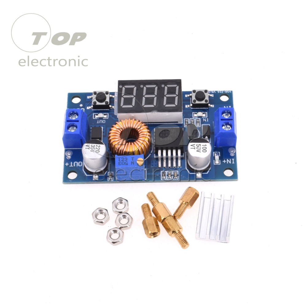 5A Adjustable Power CC/CV Step-down Charge LED Driver With red Voltmeter M13