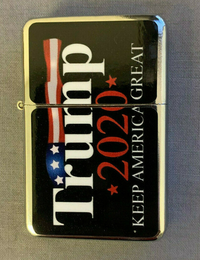 Trump 2020 D6 Flip Top Oil Lighter Windproof
