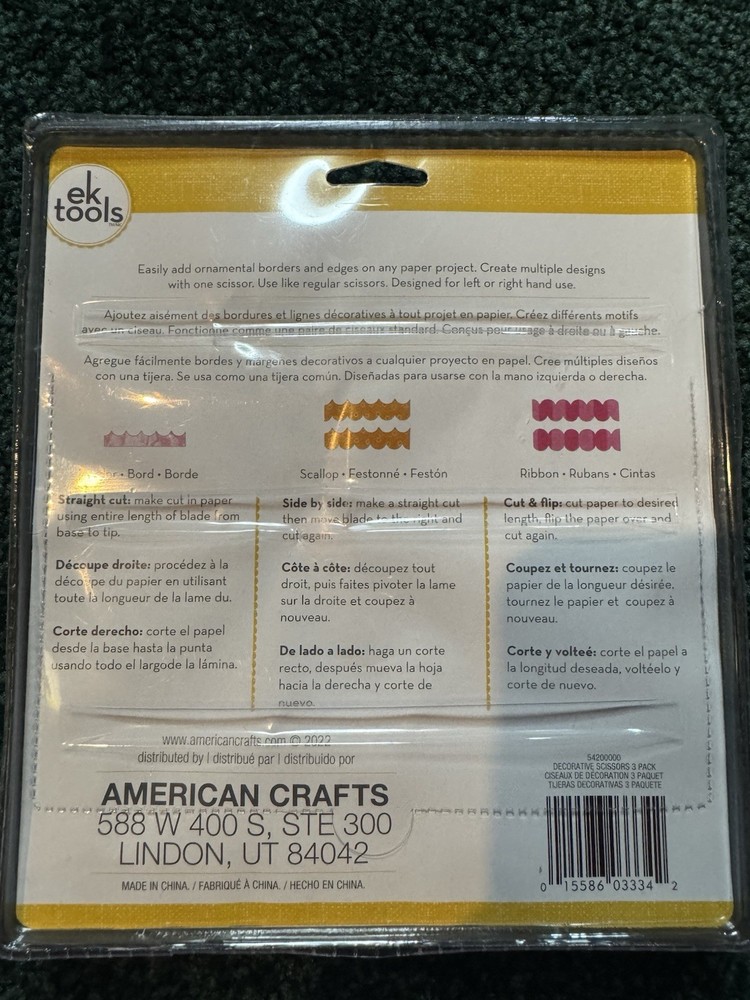 EK Decorative Scissors 3/Pkg-Scissors