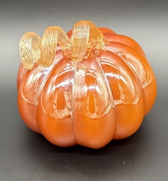 Mikasa Blown Glass Pumpkin Decor