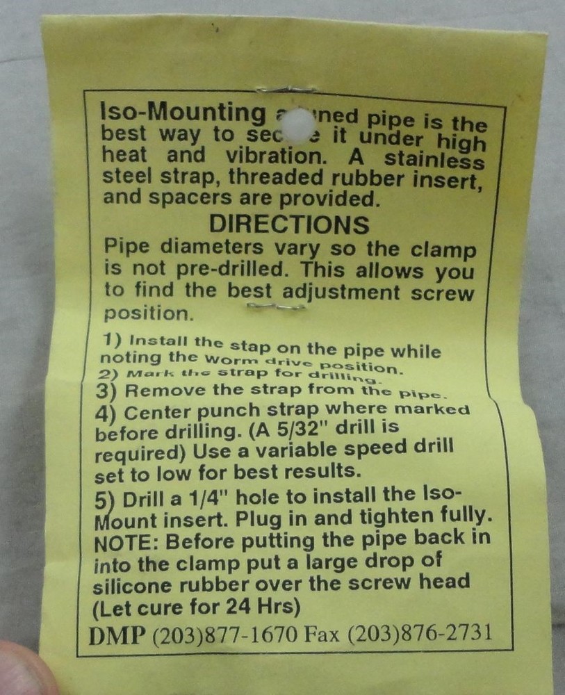 Davis Model Products Soundmaster Tuned Pipe Vibration Reducing Iso-Mount