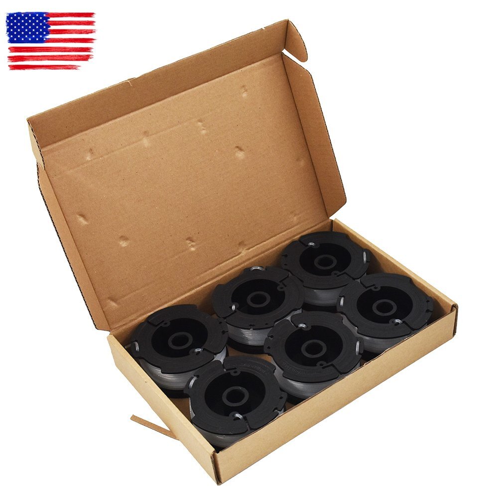 6-Pack Spool Line For Black&Decker String Trimmer AF-100-3ZP Weed Eater 30ft