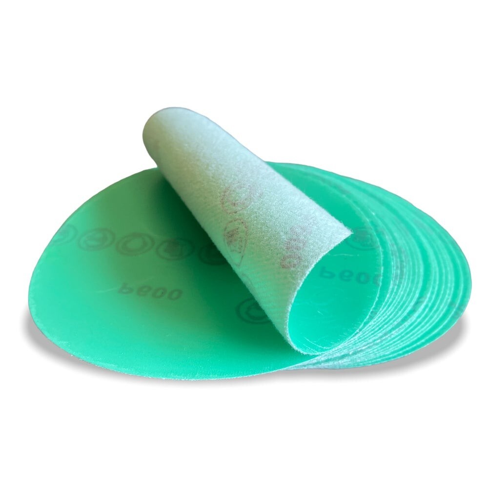 LiME LiNE Waterproof 2000 Grit Sanding Discs, 6 in Discs with Hook & Loop - 25pc