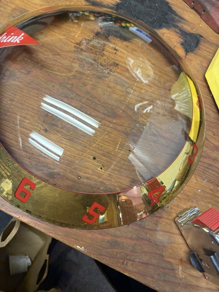 CANADA DRY DOUBLE BUBBLE CLOCK OUTER GLASS RARE
