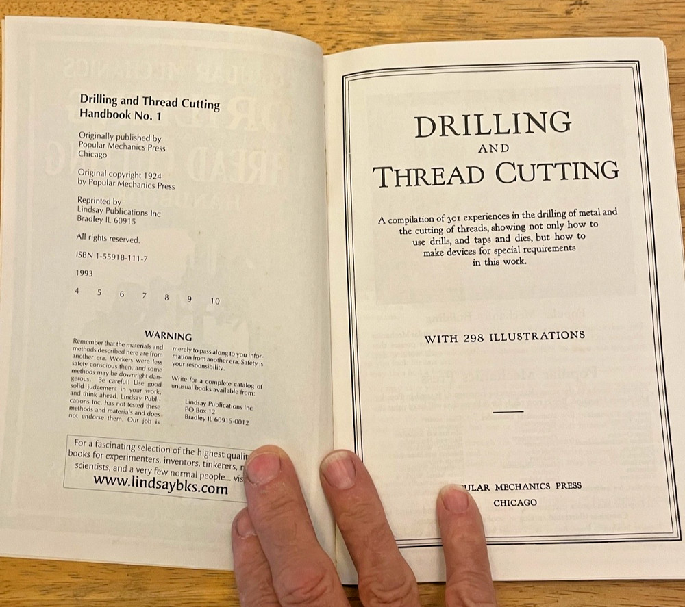 Popular Mechanics Drilling And Thread Cutting Handbook - # 1