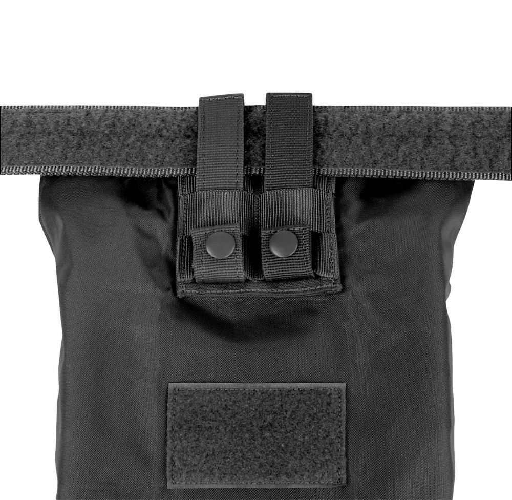Modular MOLLE Hook Loop Magazine Micro Dump Bungee Retention Pouch BLACK