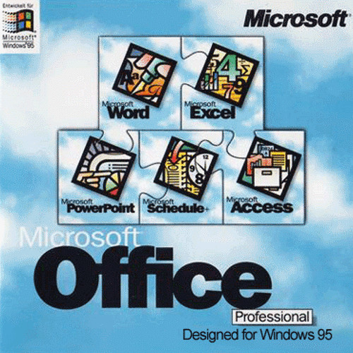Microsoft Office Professional for Windows 95 on CD-ROM Word Excel PowerPoint