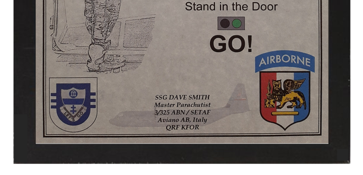 MC-NICE: ARMY Airborne "The Jumpmaster" ALL UNITS Framed PERSONALIZED