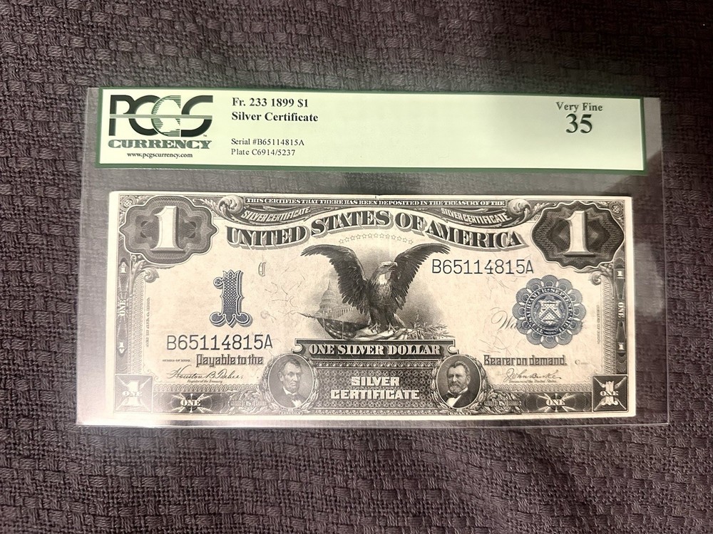 1899 $1 'Black Eagle' Silver Certificate PCGS 35