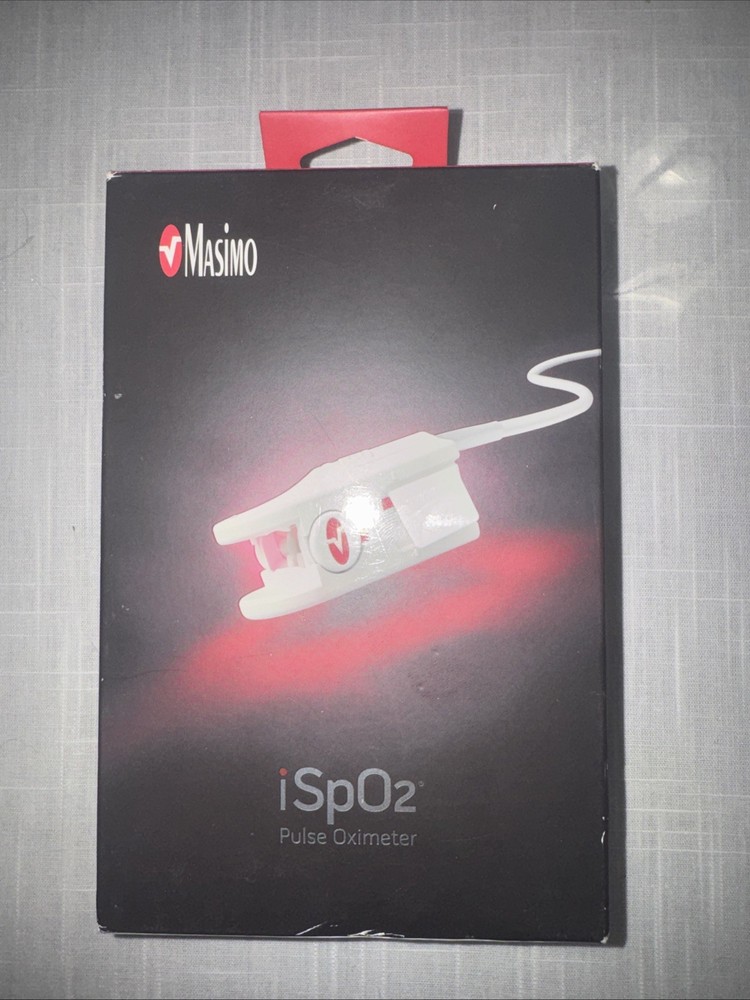 iSpO2 Pulse Oximeter w Lightning Connector for iPhone Device - Large Sensor