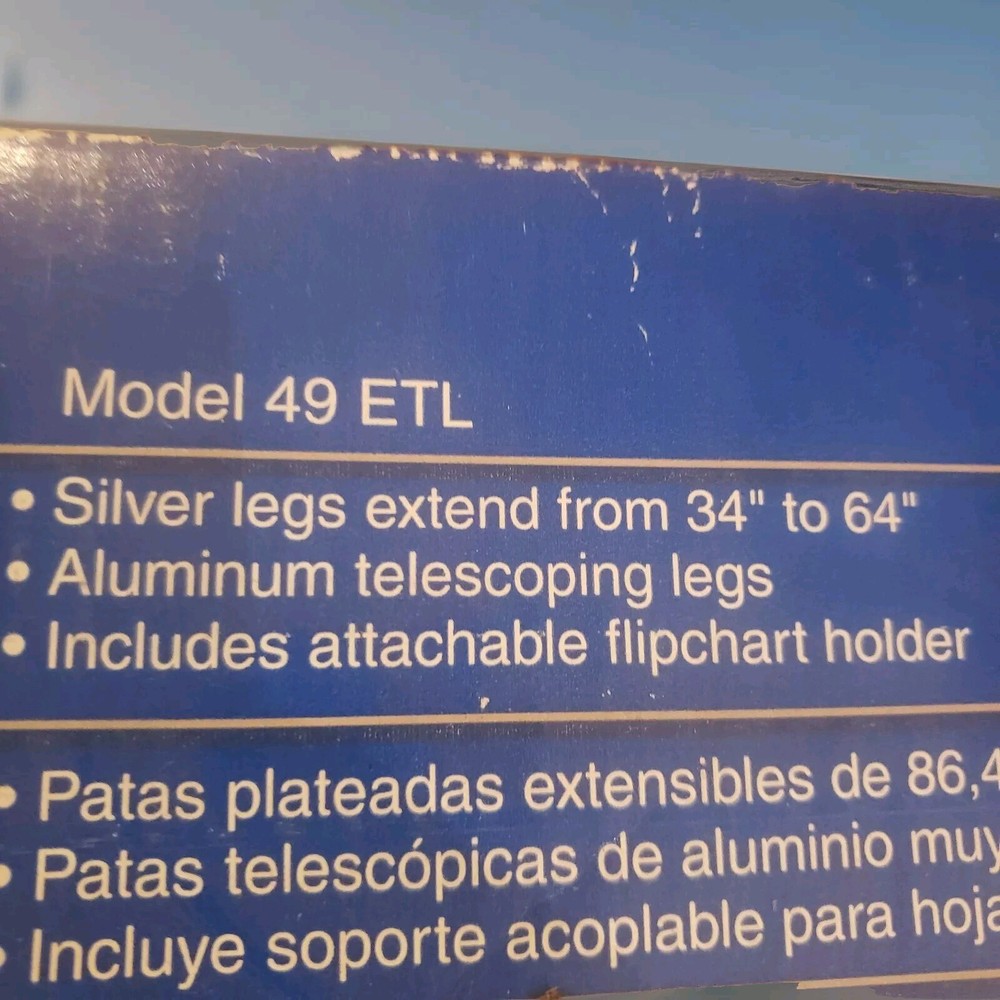 Quartet Tri-lite Dual Purpose Easel Flipchart Pad Holder 34-64" Telescoping Legs
