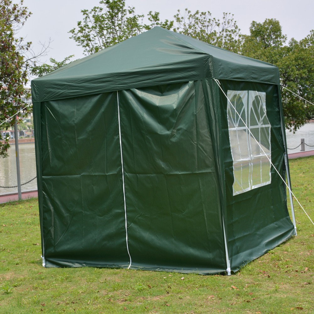 2 x 2m Two Doors&Two Windows Practical Waterproof Right-Angle Folding Tent Green