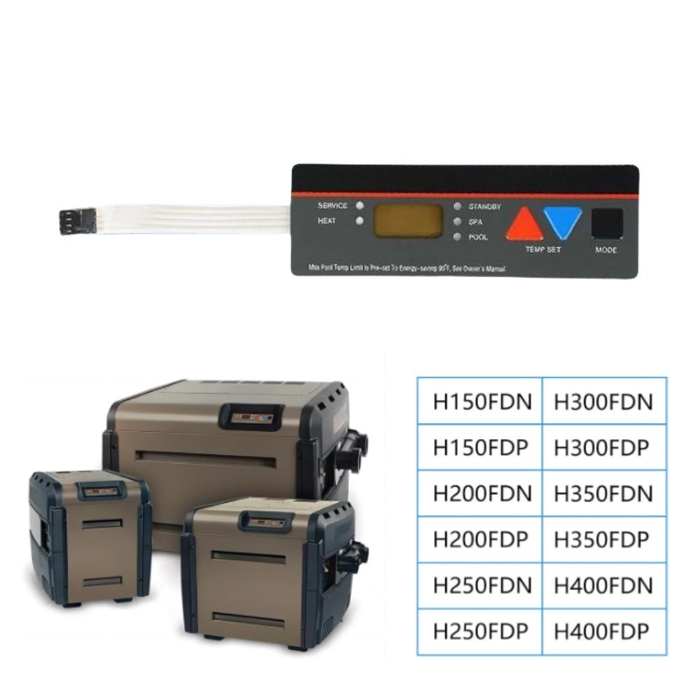FDXLBKP193 Pool Heater Control Panel Keypad Membrane Switch for Hayward H200FDN