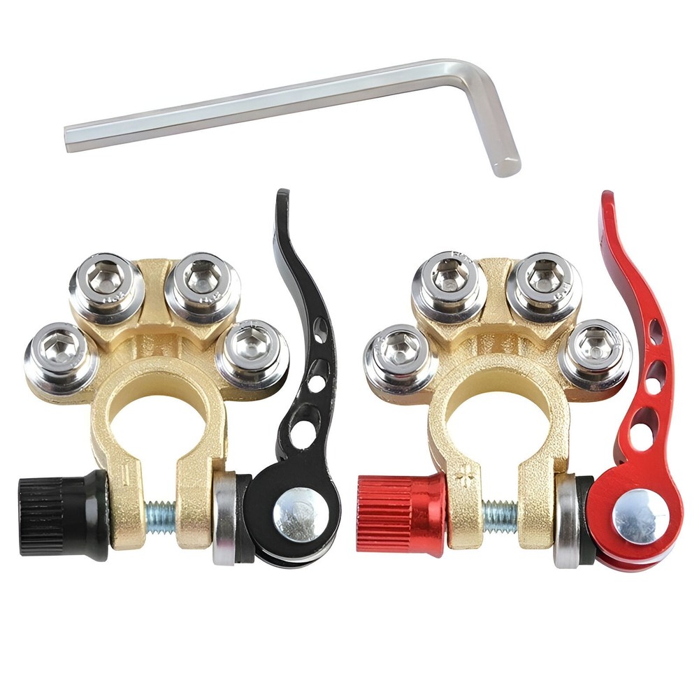 4X Car Battery Terminals Connector Clamp Quick Release Adjust Disconnect Tool