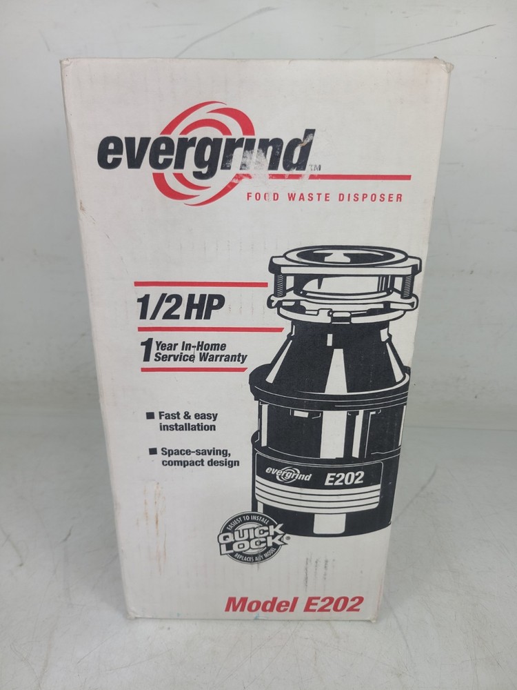 (NEW) Evergrind E202 Insinkerator 75951 1/2 HP Garbage Disposal