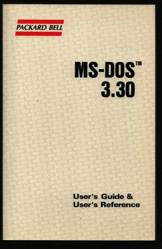 Packard Bell MS-DOS 3.30 User's Guide & Reference 1987 Microsoft 102021WEEB