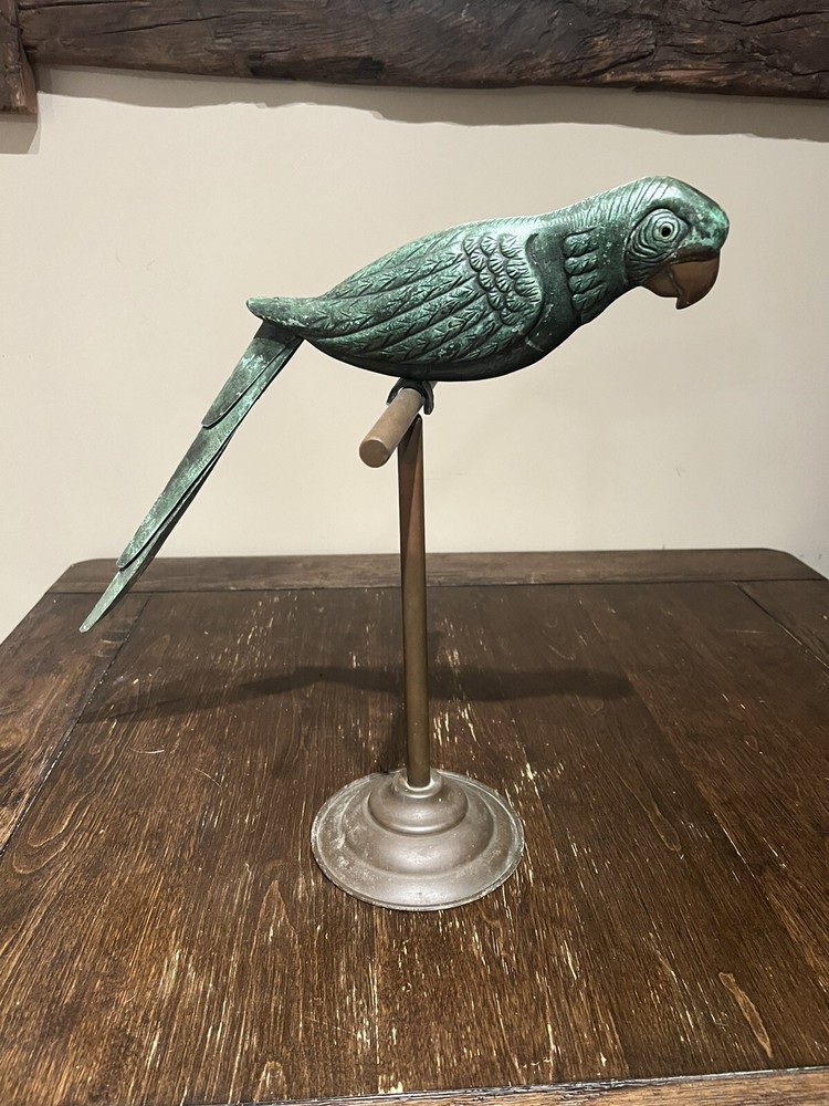 Bronze Parrot on rotating stand