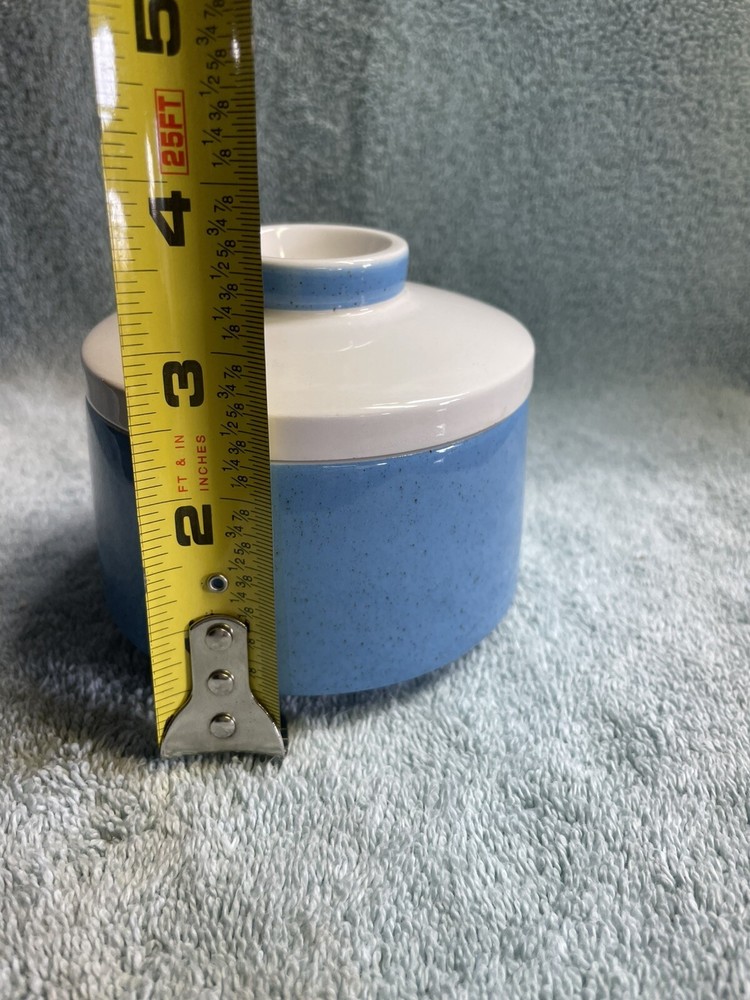 Mikasa Sugar Bowl with Lid Blue Speckle