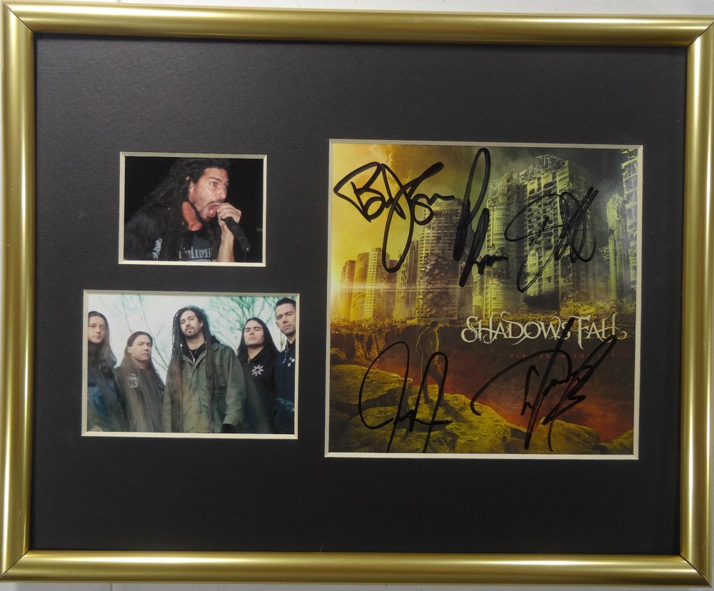 SIGNED SHADOWS FALL AUTOGRAPHED CD FRAMED DISPLAY CERTIFIED JSA COA # JJ57513