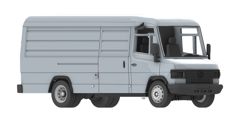 3D Printed 1/72 German  609D van Unpainted