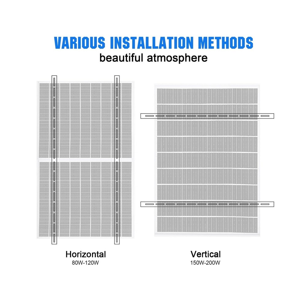 Solar Panel Mount Brackets, 2 Sets 45 inch Adjustable with Foldable Tilt Legs...